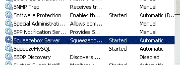 Slimserver as service windows 2008